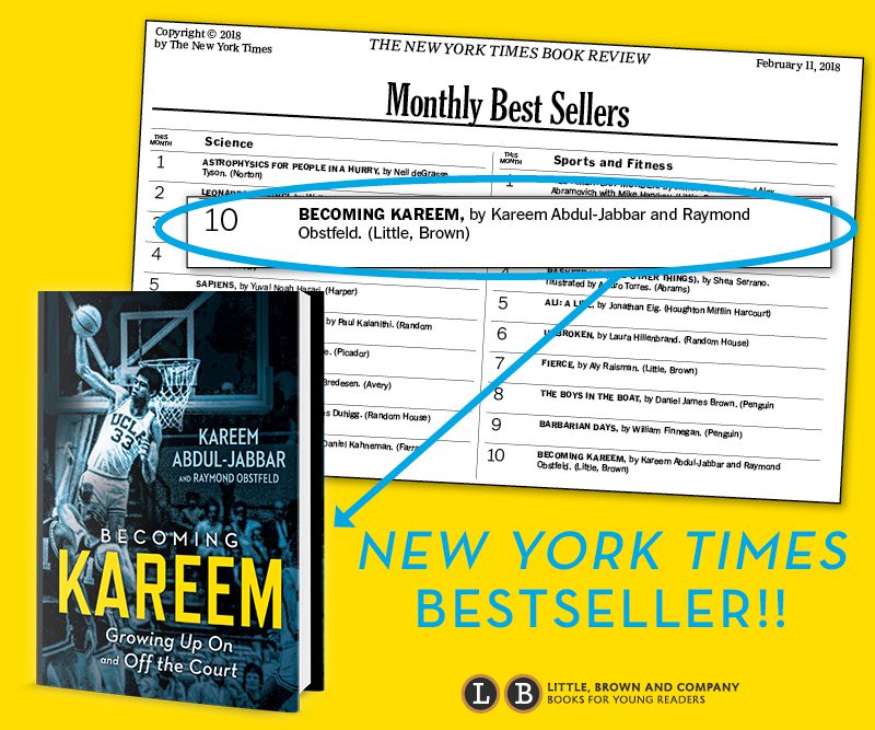 Becoming Kareem makes the New York Times Best-sellers List!