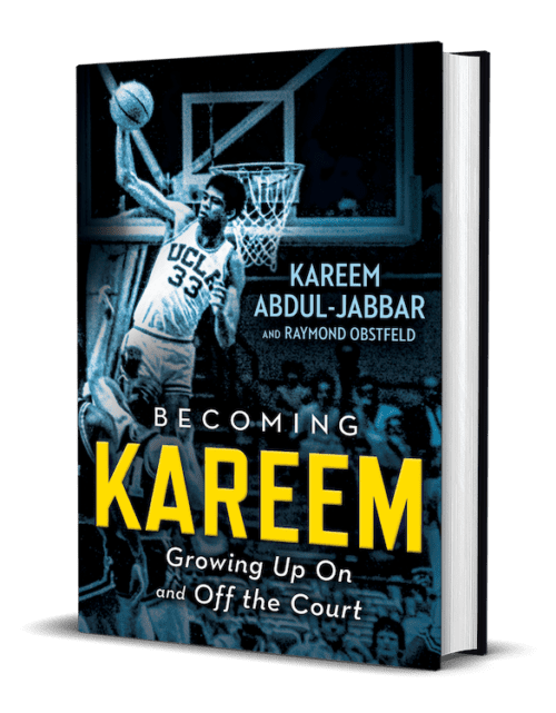 A book cover with an image of kareem abdul-jabbar.