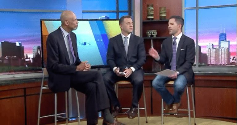 WGN morning news interviews Kareem Abdul-Jabbar about Writings on the Wall