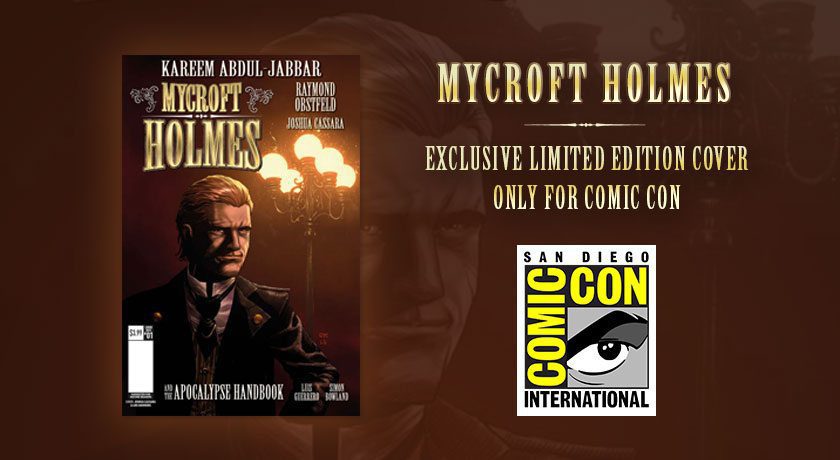 A comic book cover with an image of a man in black and white.