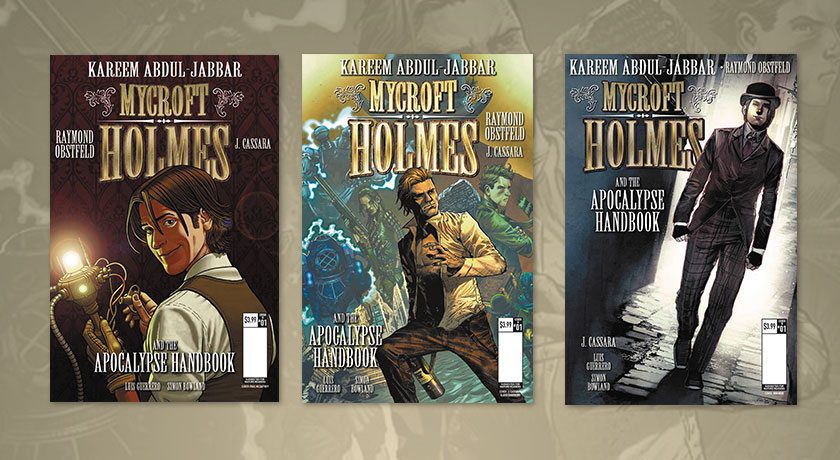 A series of three books with the covers of several different novels.