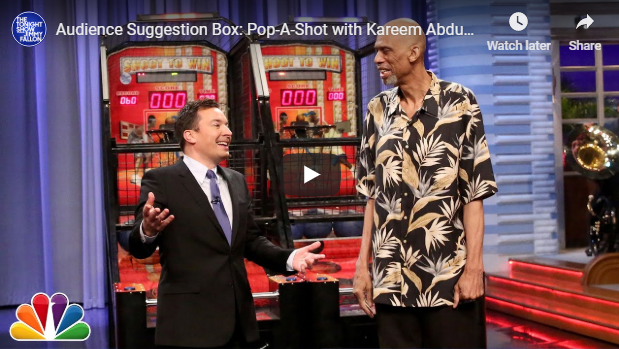 Kareem Plays Pop-a-Shot with Jimmy Fallon on ‘The Tonight Show’